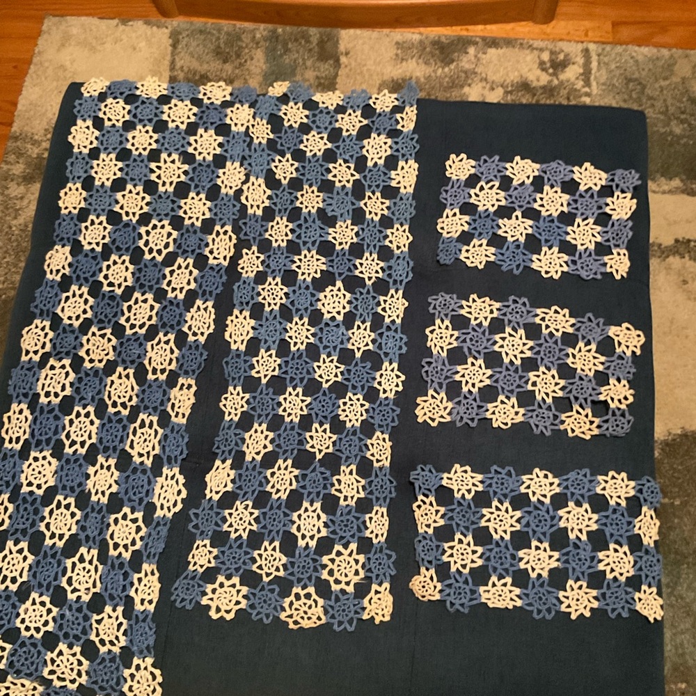 Vintage hand crocheted doilies